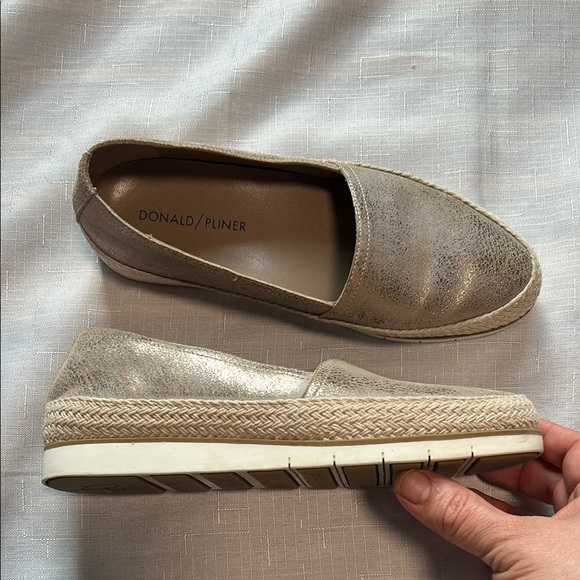 Donald J. Pliner Gold Espadrilles with Shimmery Finish - Picture 4 of 7